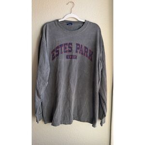 Wise Guy Estes Park Colorado 1917 Long Sleeve Shirt XL Faded Gray Vintage Style